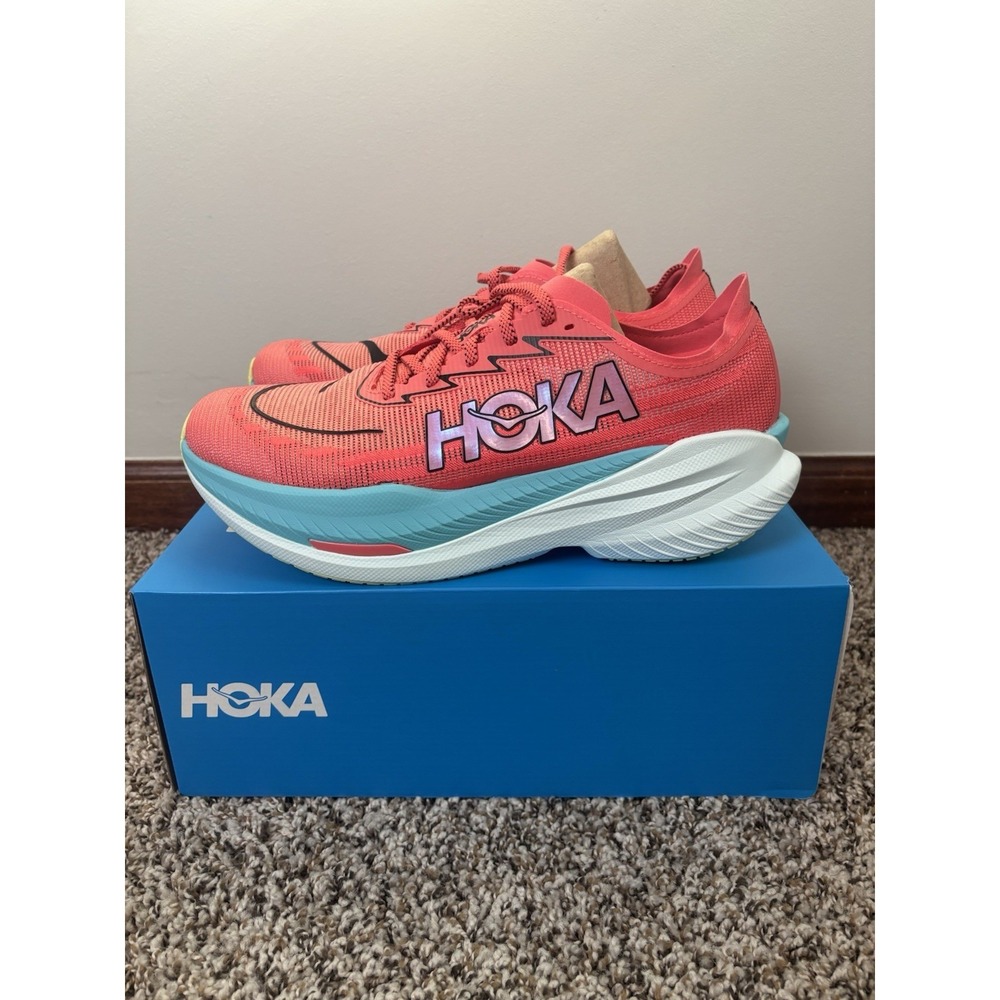 Brand‎ New Hoka One One Mach X 2 1155119 GFRT Grapefruit Coral Men's Size 11.5D